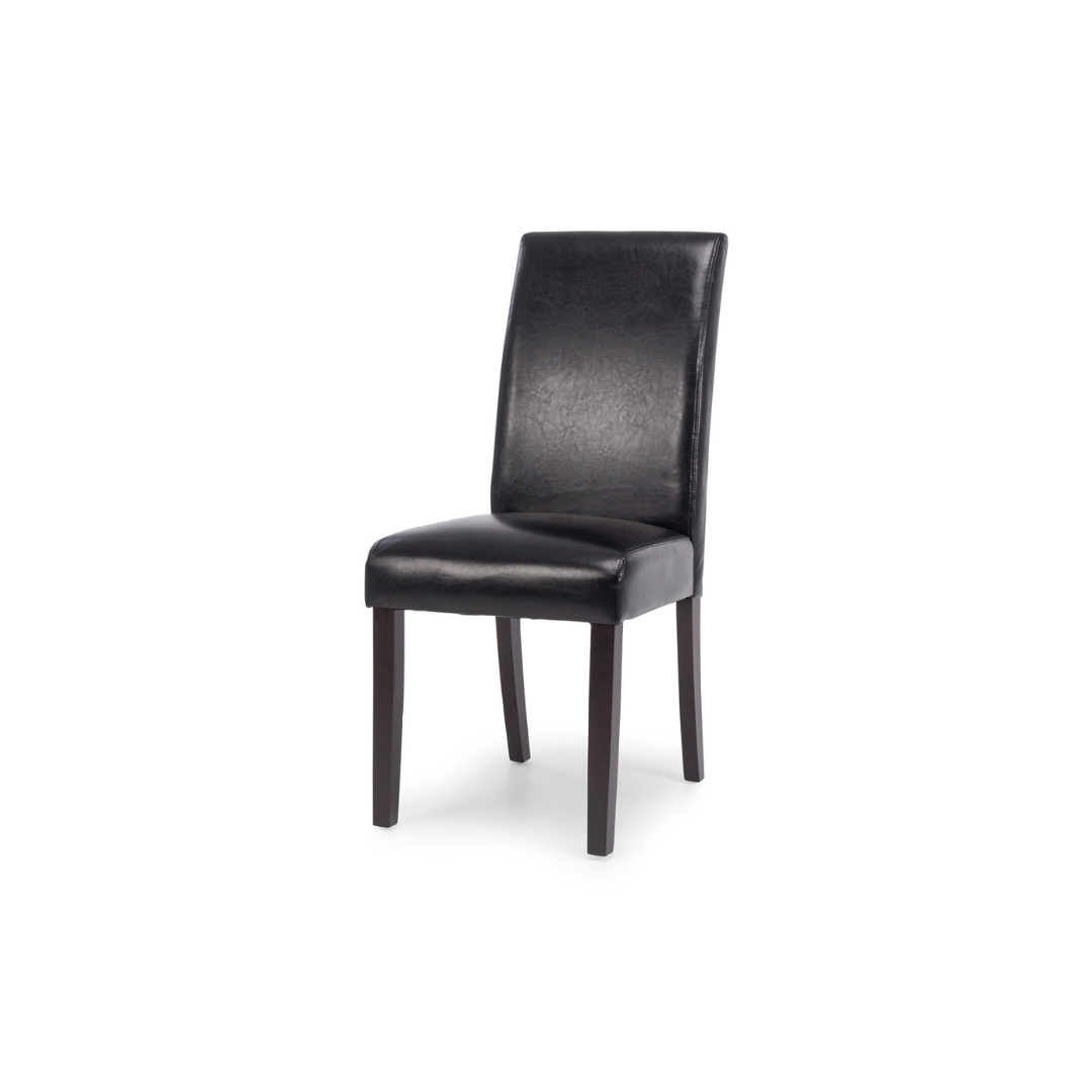 Vienna Black Chair Dark Leg image 0